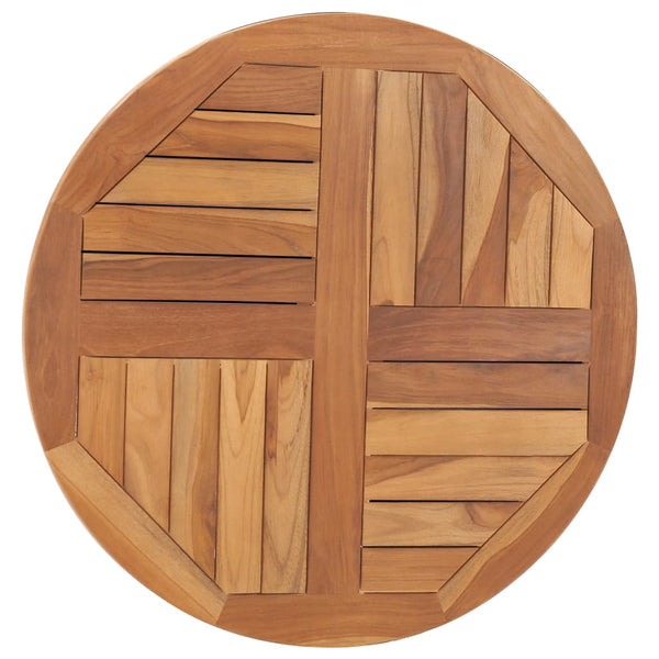 Table Top Solid Teak Wood Round 1" 27.6"