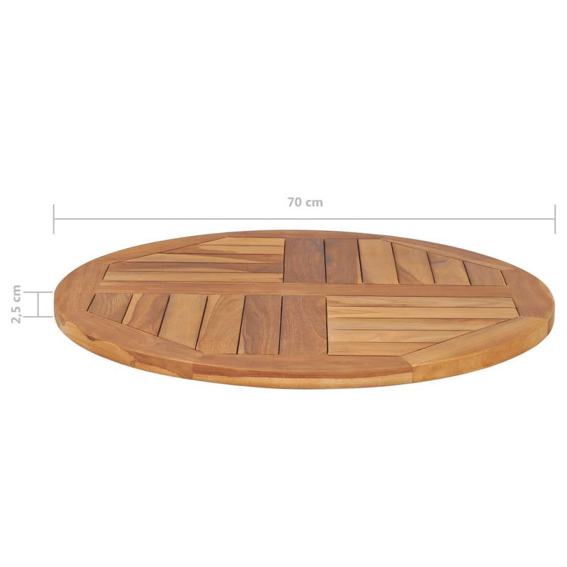 Table Top Solid Teak Wood Round 1" 27.6"