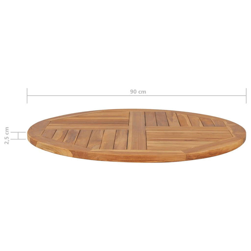 Table Top Solid Teak Wood Round 1" 35.4"