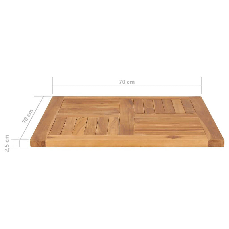 Table Top Solid Teak Wood 27.6"x27.6"x1"