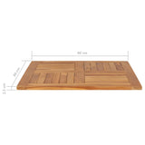 Table Top Solid Teak Wood Square 31.5"x31.5"x1"