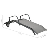 Sun Loungers 2 pcs with Table Textilene and Steel