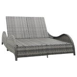 Double Sun Lounger with Cushion Poly Rattan Anthracite