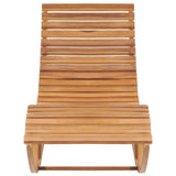 Rocking Sunlounger Solid Teak Wood