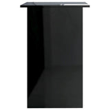 Desk High Gloss Black 35.4" x 19.7" x 29.1" Engineered Wood