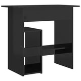 Desk High Gloss Black 31.5" x 17.7" x 29.1" Engineered Wood