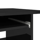 Desk High Gloss Black 31.5" x 17.7" x 29.1" Engineered Wood