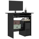 Desk High Gloss Black 31.5" x 17.7" x 29.1" Engineered Wood