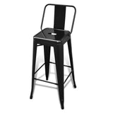 Bar Stools 6 pcs Black Steel