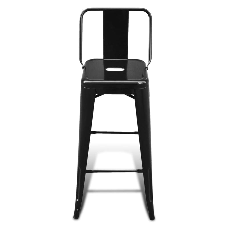 Bar Stools 6 pcs Black Steel