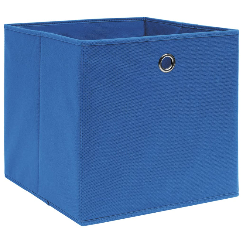 Storage Boxes 4 pcs Blue 12.6"x12.6"x12.6" Fabric