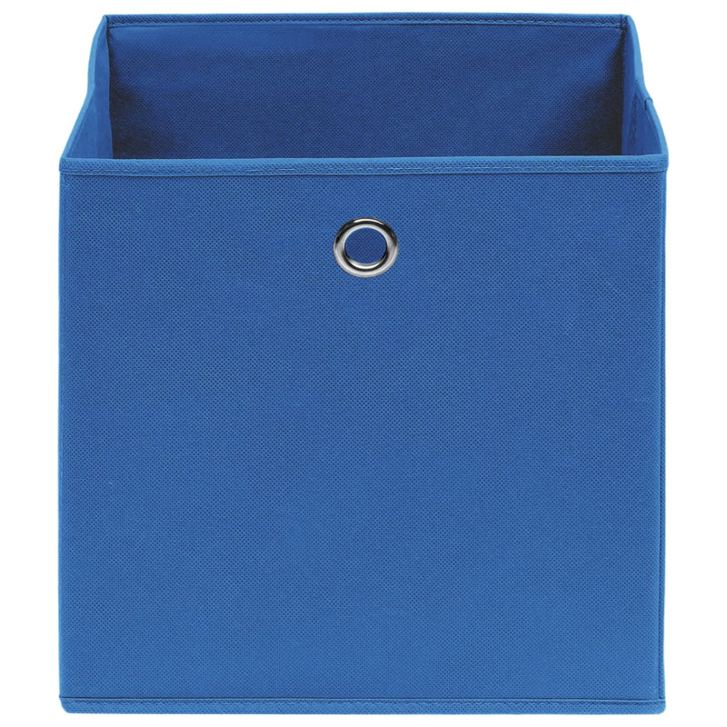 Storage Boxes 4 pcs Blue 12.6"x12.6"x12.6" Fabric