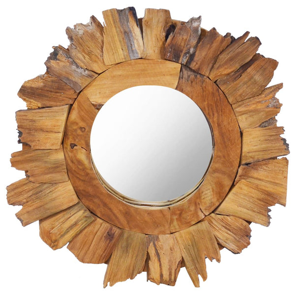 Wall Mirror 15.7" Teak Round