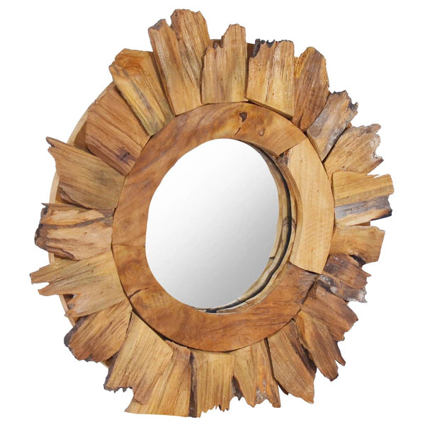 Wall Mirror 15.7" Teak Round