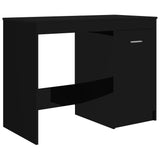 Desk High Gloss Black 39.4"x19.7"x29.9" Engineered Wood