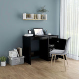 Desk High Gloss Black 39.4"x19.7"x29.9" Engineered Wood