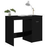 Desk High Gloss Black 39.4"x19.7"x29.9" Engineered Wood