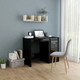 Desk High Gloss Black 39.4"x19.7"x29.9" Engineered Wood