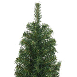 Slim Artificial Christmas Tree with Stand Green 8 ft PVC