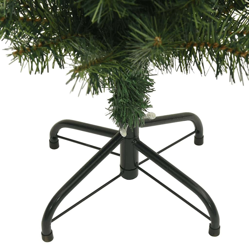 Slim Artificial Christmas Tree with Stand Green 8 ft PVC