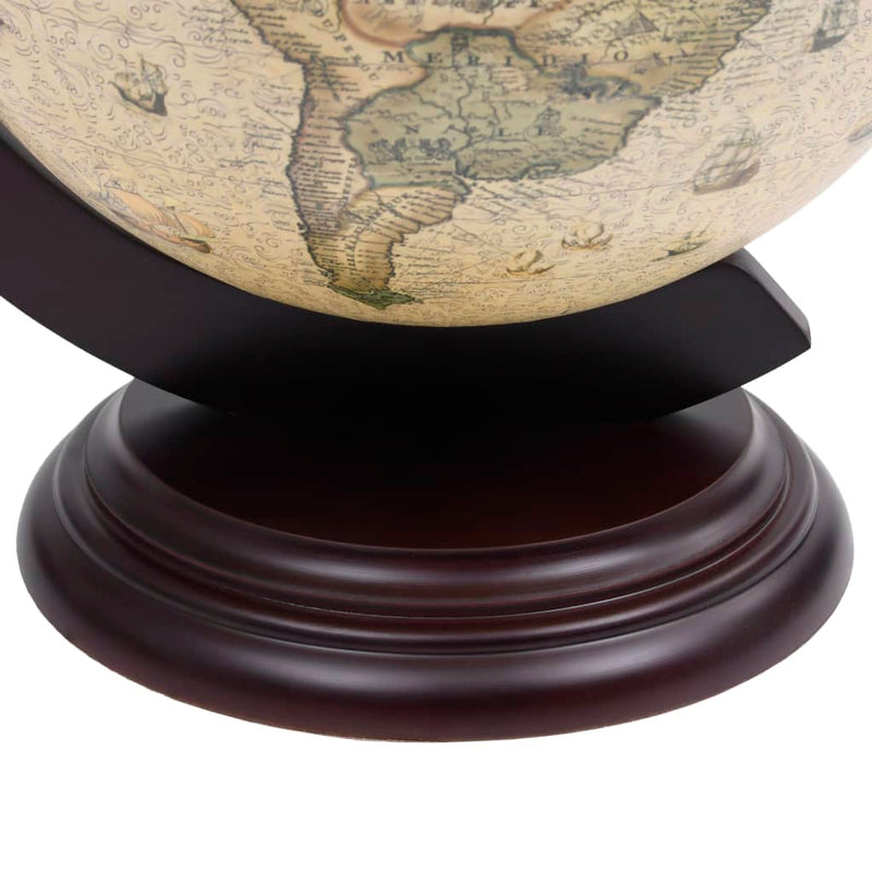 Tabletop Globe Bar Wine Stand Eucalyptus Wood Green