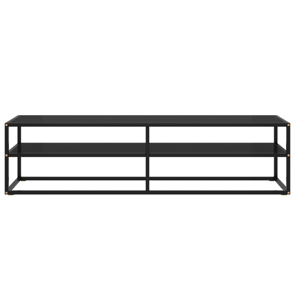 TV Stand Black with Black Glass 63"x15.7"x15.7"