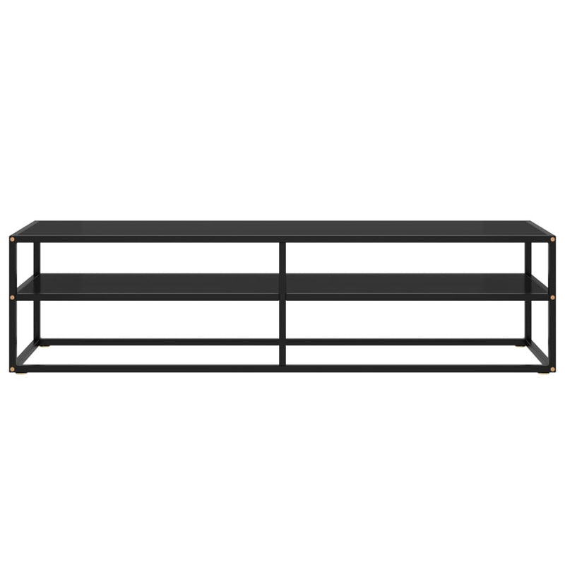 TV Stand Black with Black Glass 63"x15.7"x15.7"