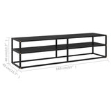 TV Stand Black with Black Glass 63"x15.7"x15.7"