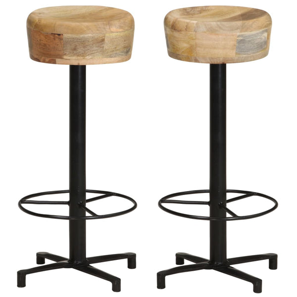 Bar Stools 2 pcs 29.9" Solid Mango Wood