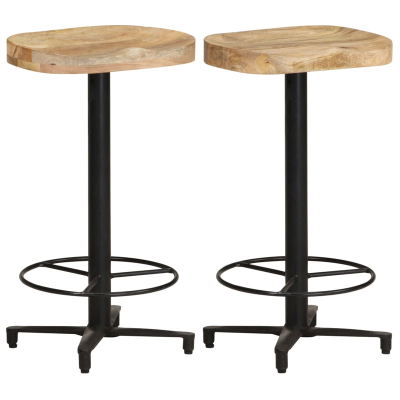 Bar Stools 2 pcs 26" Solid Mango Wood