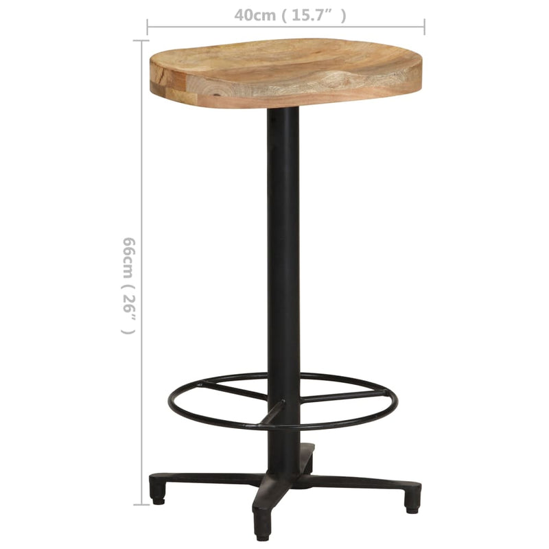 Bar Stools 2 pcs 26" Solid Mango Wood