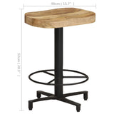 Bar Stools 2 pcs 20.5" Solid Mango Wood