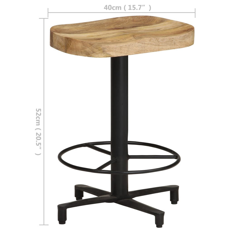 Bar Stools 2 pcs 20.5" Solid Mango Wood