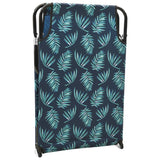 Folding Sun Lounger Steel Leaf Pattern