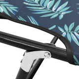 Folding Sun Lounger Steel Leaf Pattern