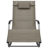 Sun Lounger Textilene Taupe and Gray