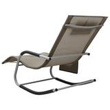 Sun Lounger Textilene Taupe and Gray