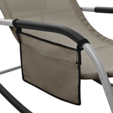 Sun Lounger Textilene Taupe and Gray