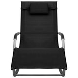 Sun Loungers 2 pcs Textilene Black and Gray