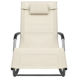 Sun Loungers 2 pcs Textilene Cream and Gray