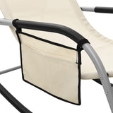 Sun Loungers 2 pcs Textilene Cream and Gray