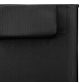 Sun Lounger Textilene Black and Gray