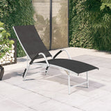 Sun Lounger Textilene and Aluminum Black