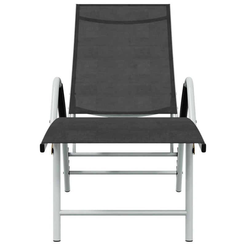 Sun Lounger Textilene and Aluminum Black