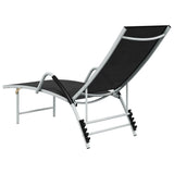 Sun Lounger Textilene and Aluminum Black