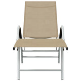 Sun Lounger Textilene and Aluminum Cream