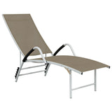 Sun Lounger Textilene and Aluminum Taupe