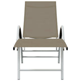 Sun Lounger Textilene and Aluminum Taupe