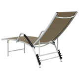 Sun Lounger Textilene and Aluminum Taupe