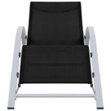 Sunlounger Textilene and Aluminum Black